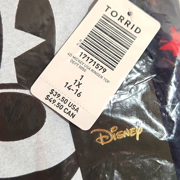 ❤️NWT VINTAGE TORRID MATCHING SET - MICKEY MOUSE TEE & POCKETS BIKE SHORT DISNEY - Picture 12 of 14